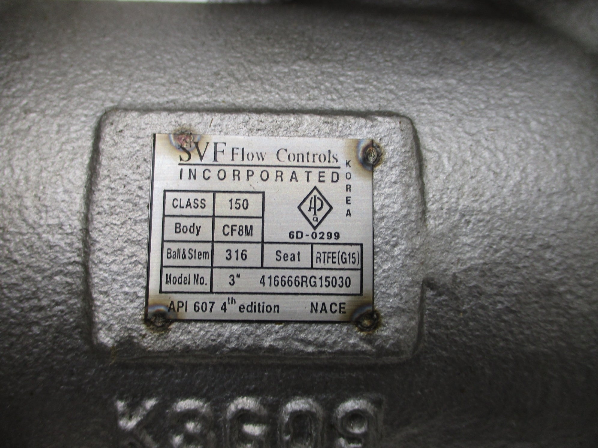 SVF FLOW CONTROLS 3" 416666RG15030 NSMP
