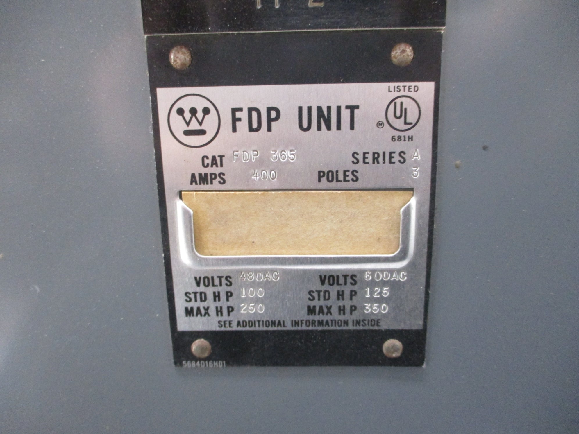 WESTINGHOUSE FDP365 NSNP