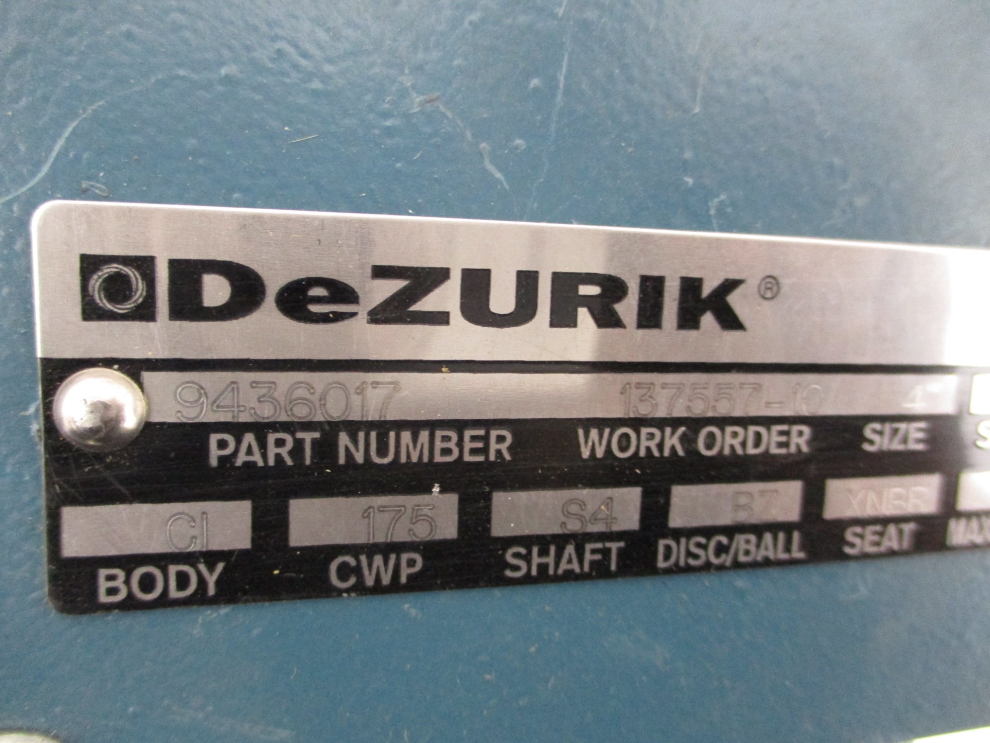 DEZURIK 9436017 SIZE 4 NSNP