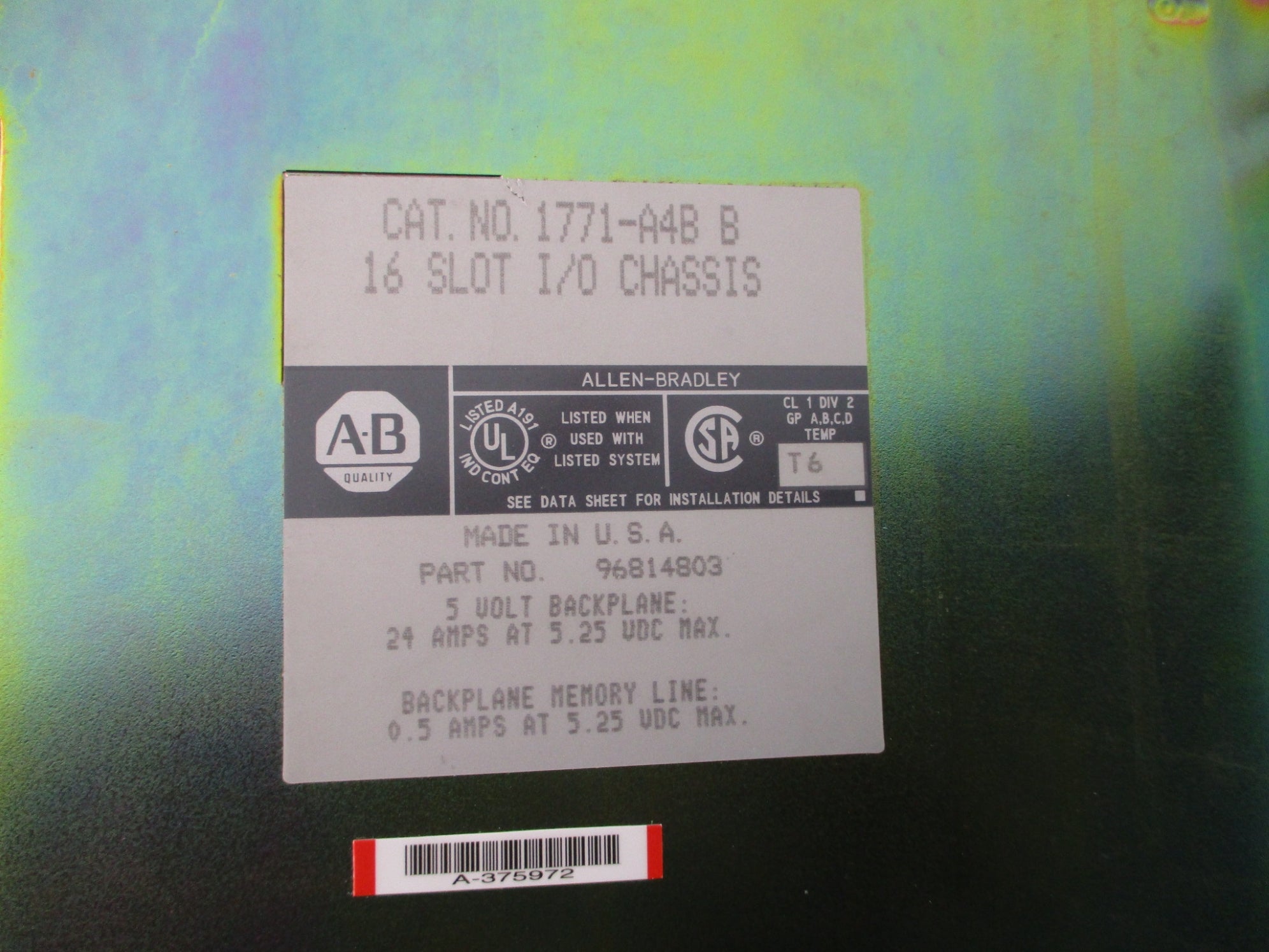 ALLEN BRADLEY 1771-A4B SER.B REMAN