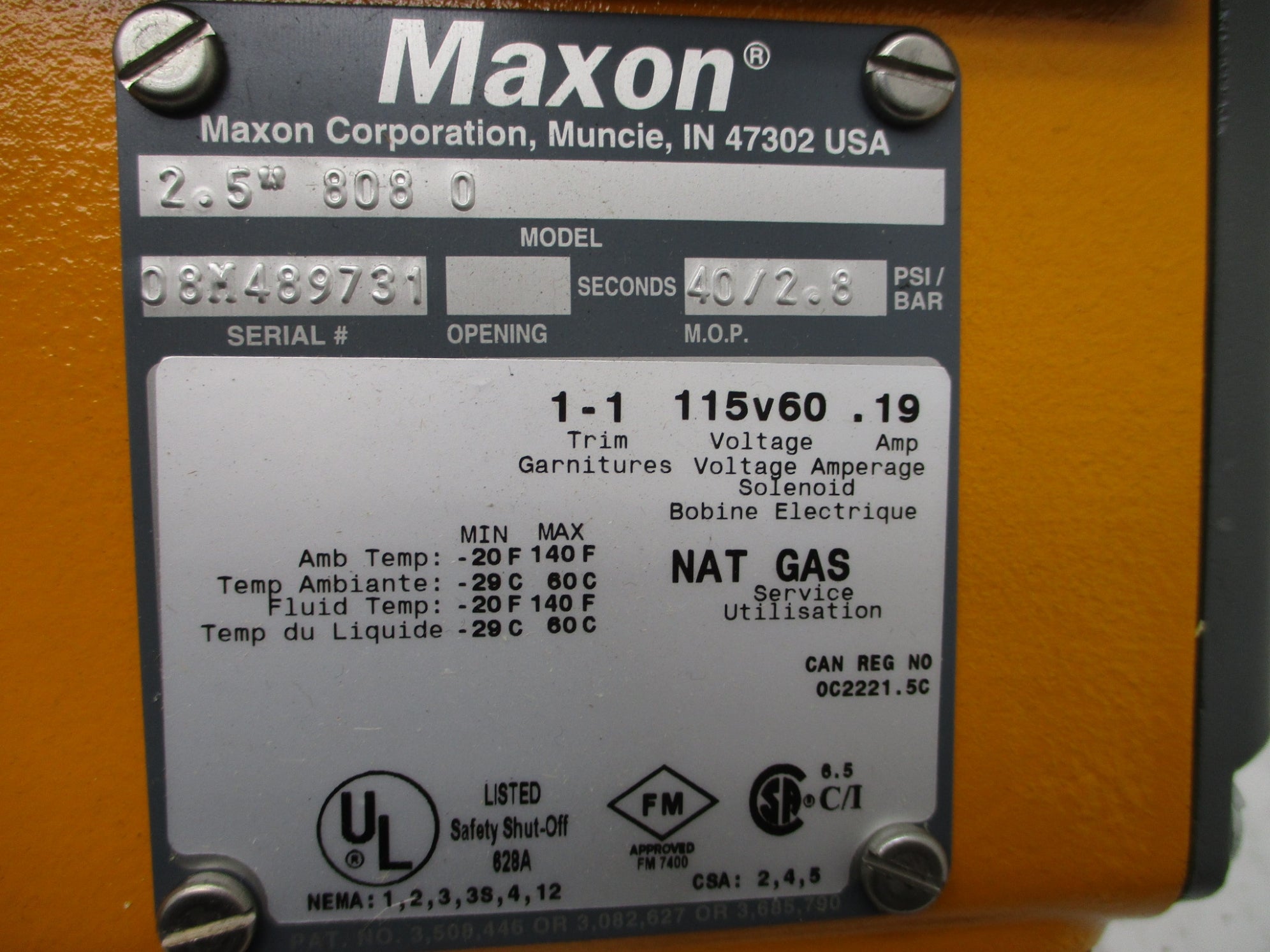 MAXON 2.5" 808 0 NSMP