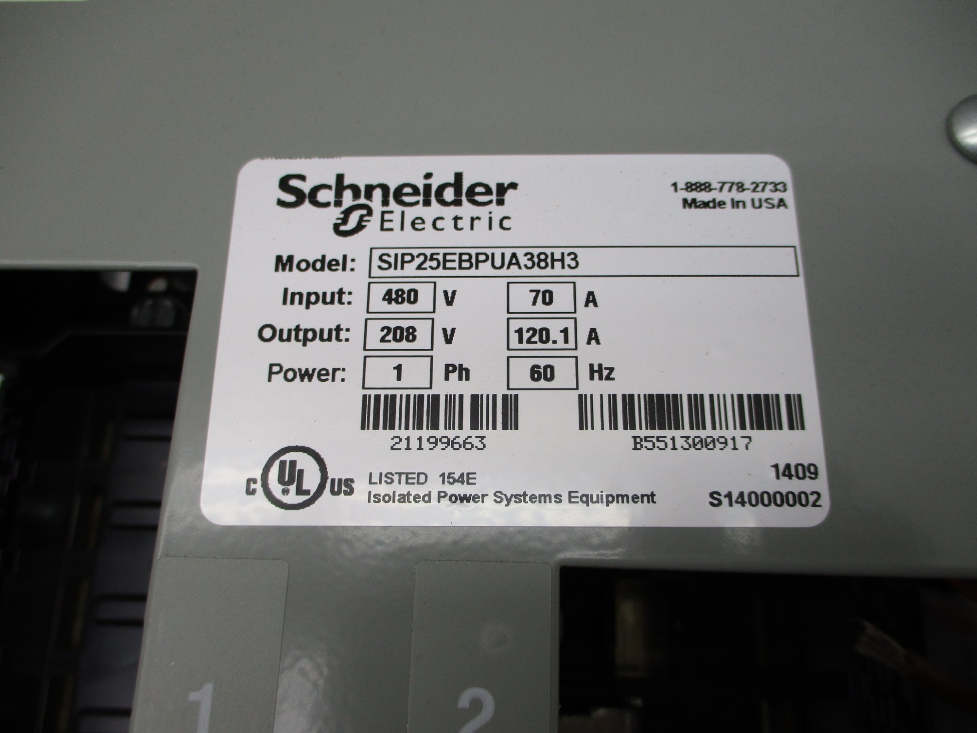 SCHNEIDER SIP25EBPUA38H3 NSMP