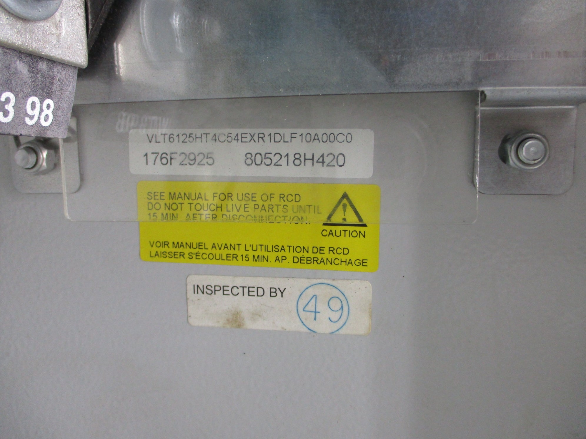 DANFOSS VLT6125 HT4C54EXR1DLF10A00C0 REMAN