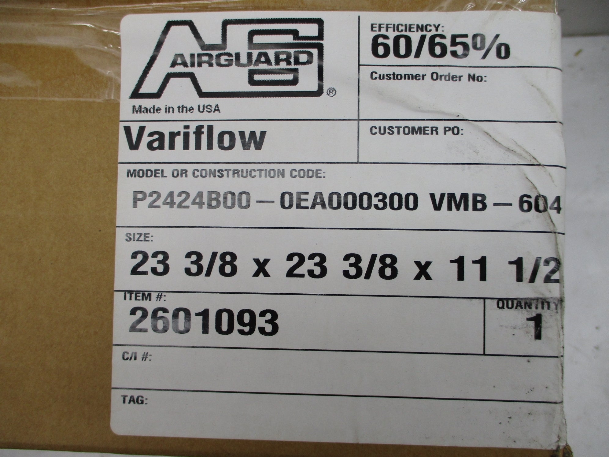 AIRGUARD VMB-604 NSMP