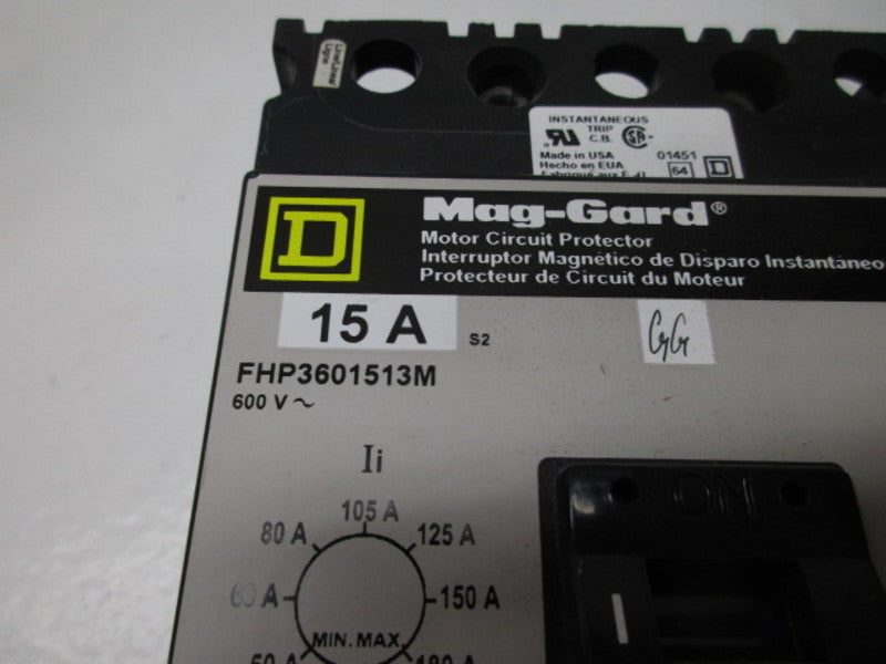 SQUARE D FHP3601513M CIRCUIT BREAKER 15A * NEW *