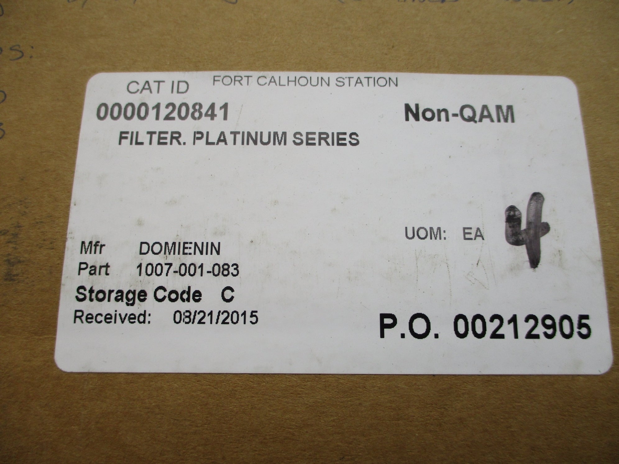 DOMINION ENGINEERING 1007-001-083 (PKG OF 4) NSMP