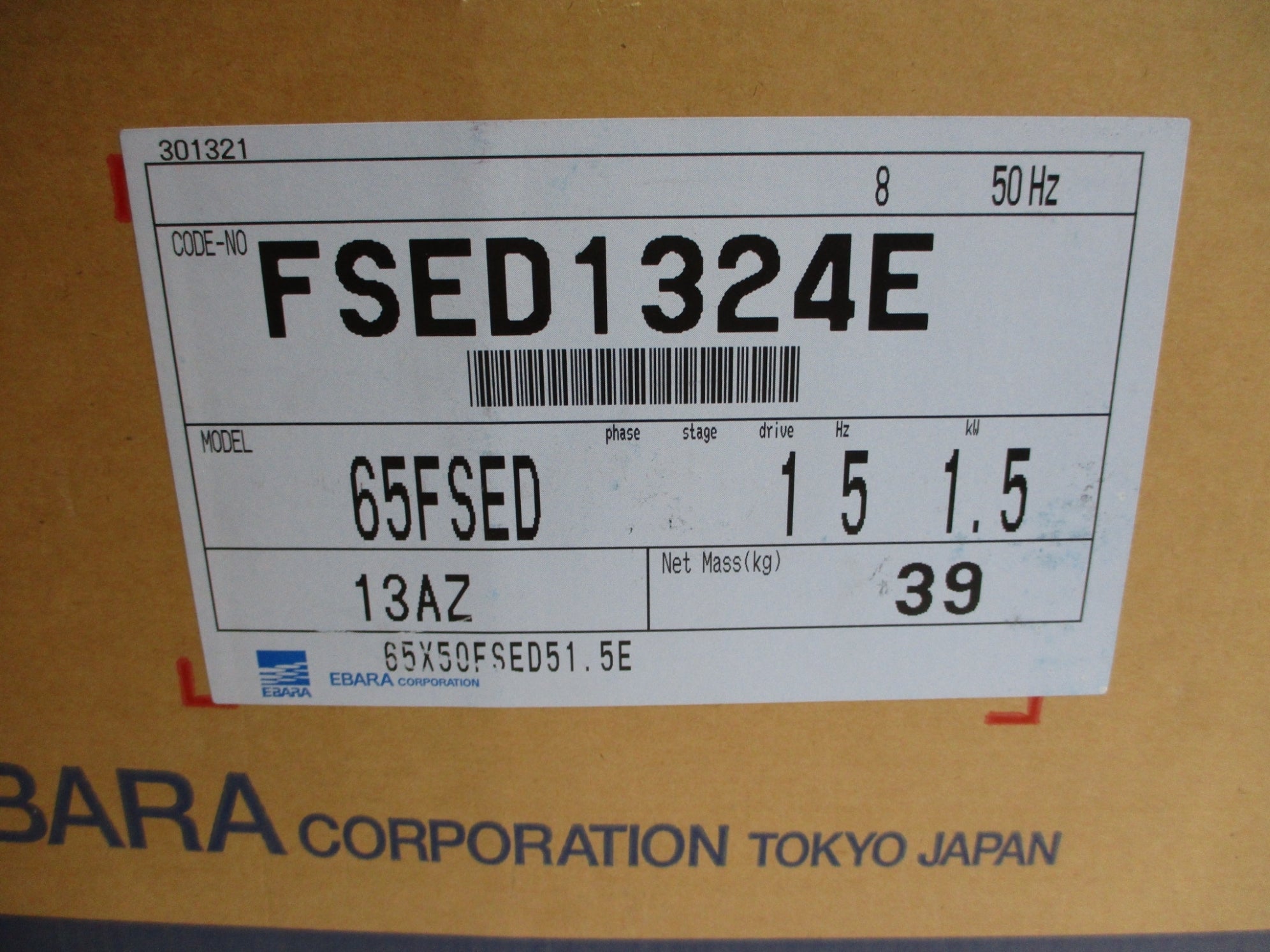 EBARA FSD 65X50FSED51.5E NSMP