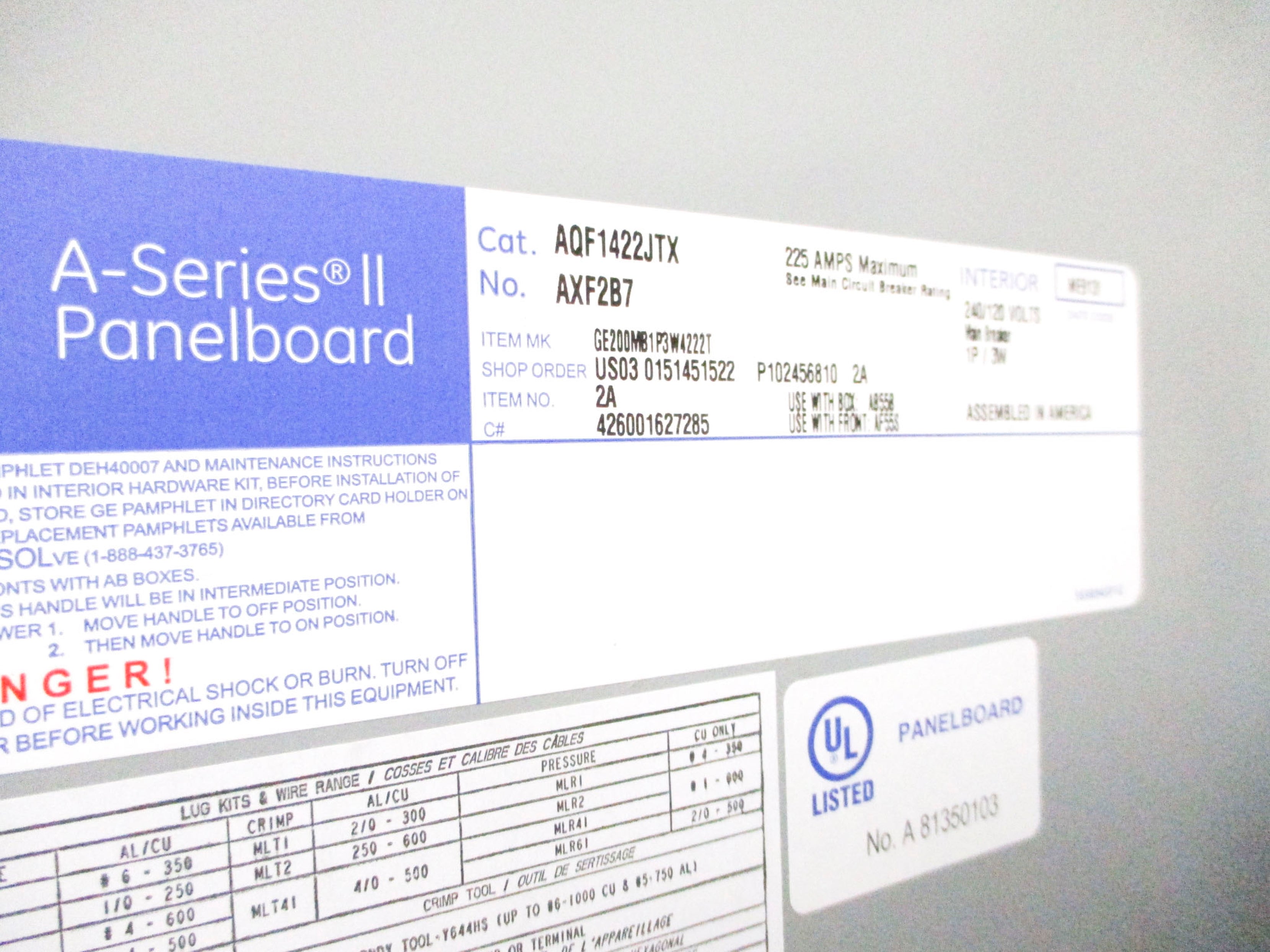 GENERAL ELECTRIC GE200MB1P3W4222T NSMP