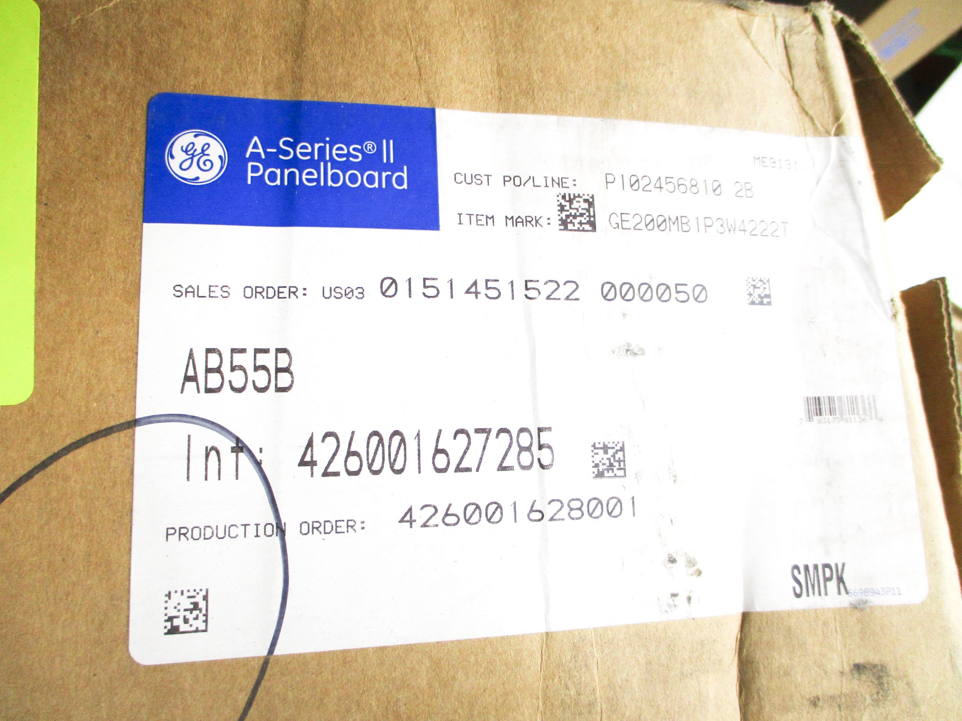 GENERAL ELECTRIC GE200MB1P3W4222T NSMP