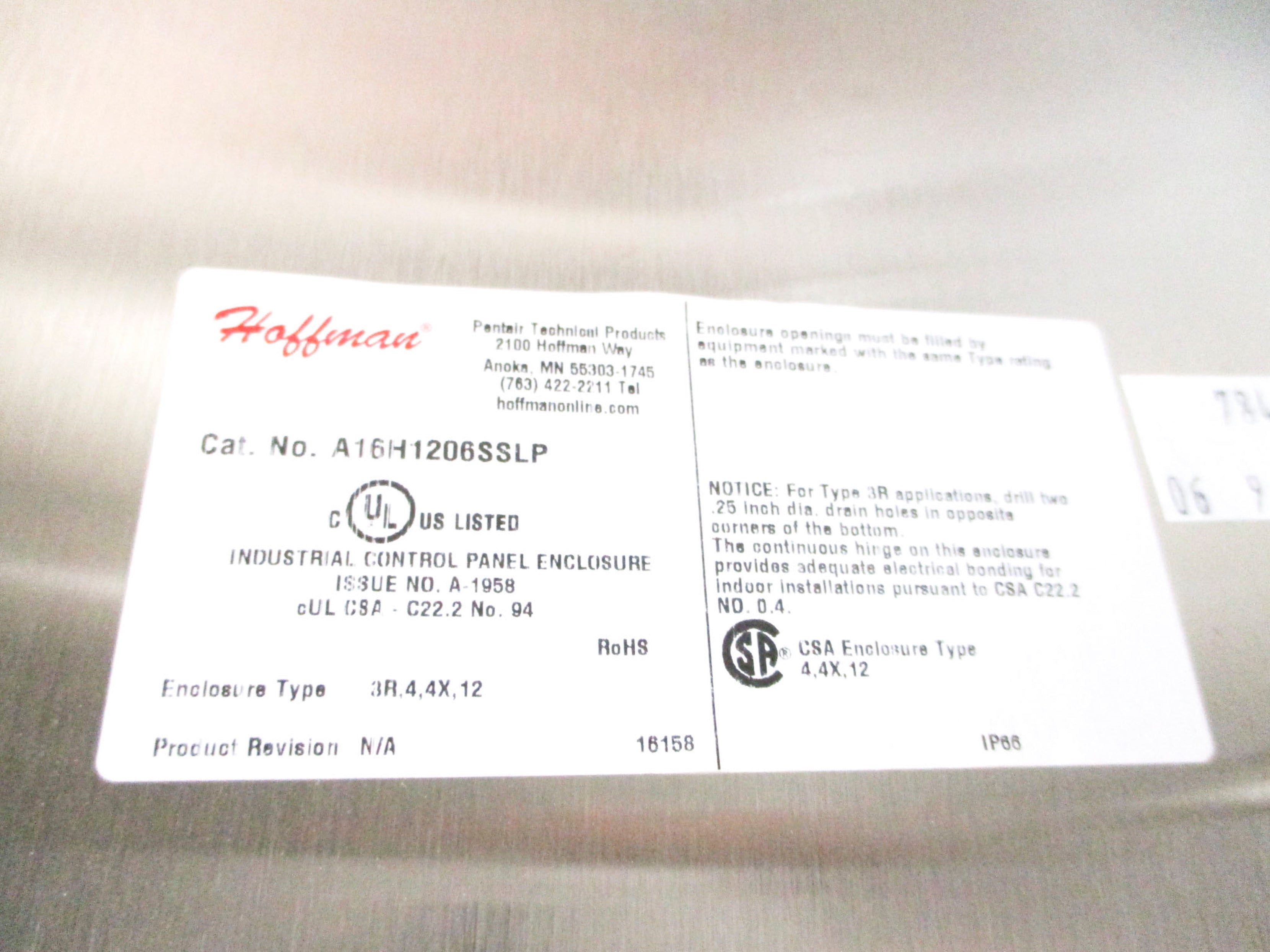 HOFFMAN A16H1206SSLP NSMP