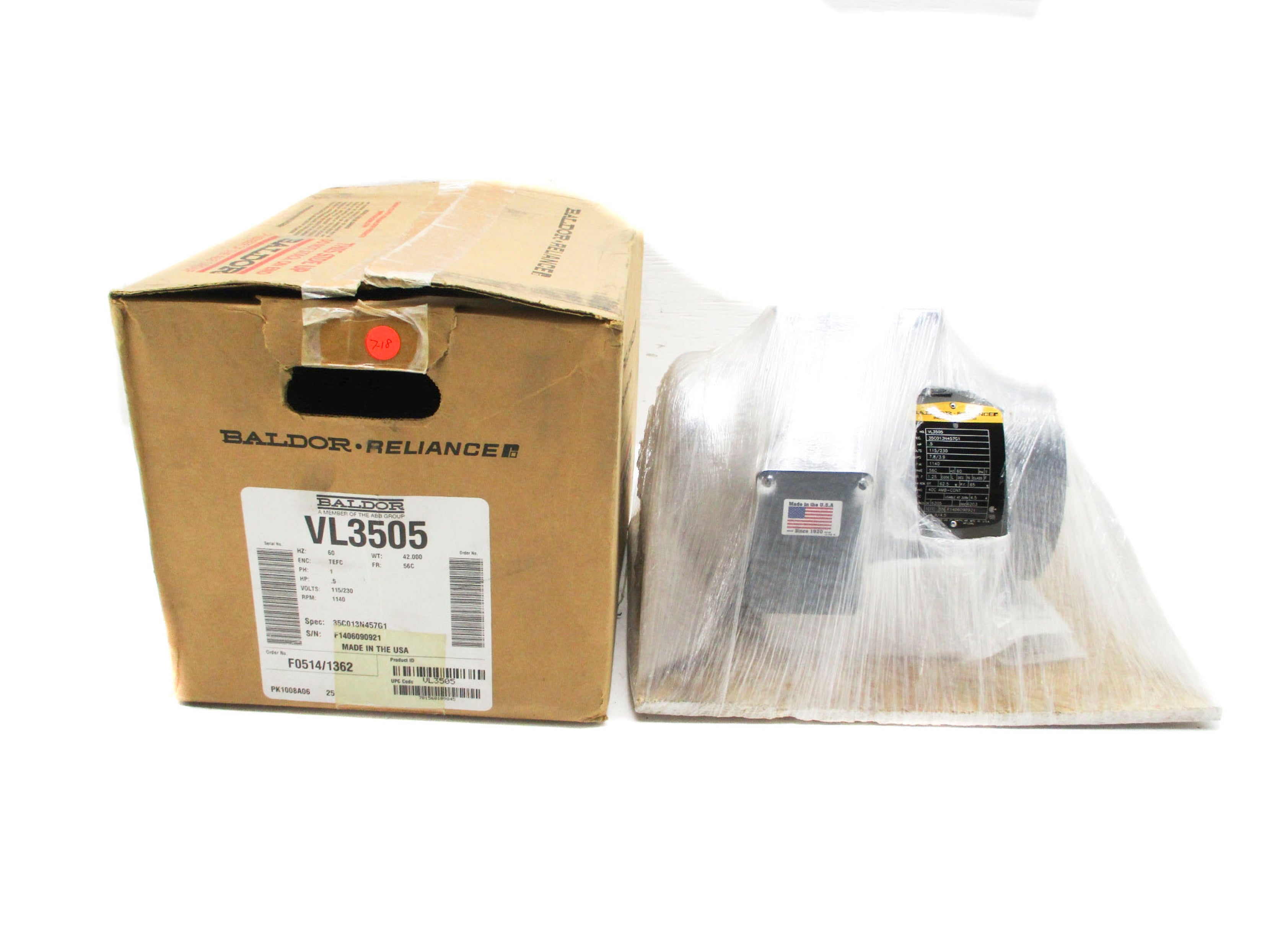 BALDOR VL3505 115/230V 7.8/3.9A NSMP