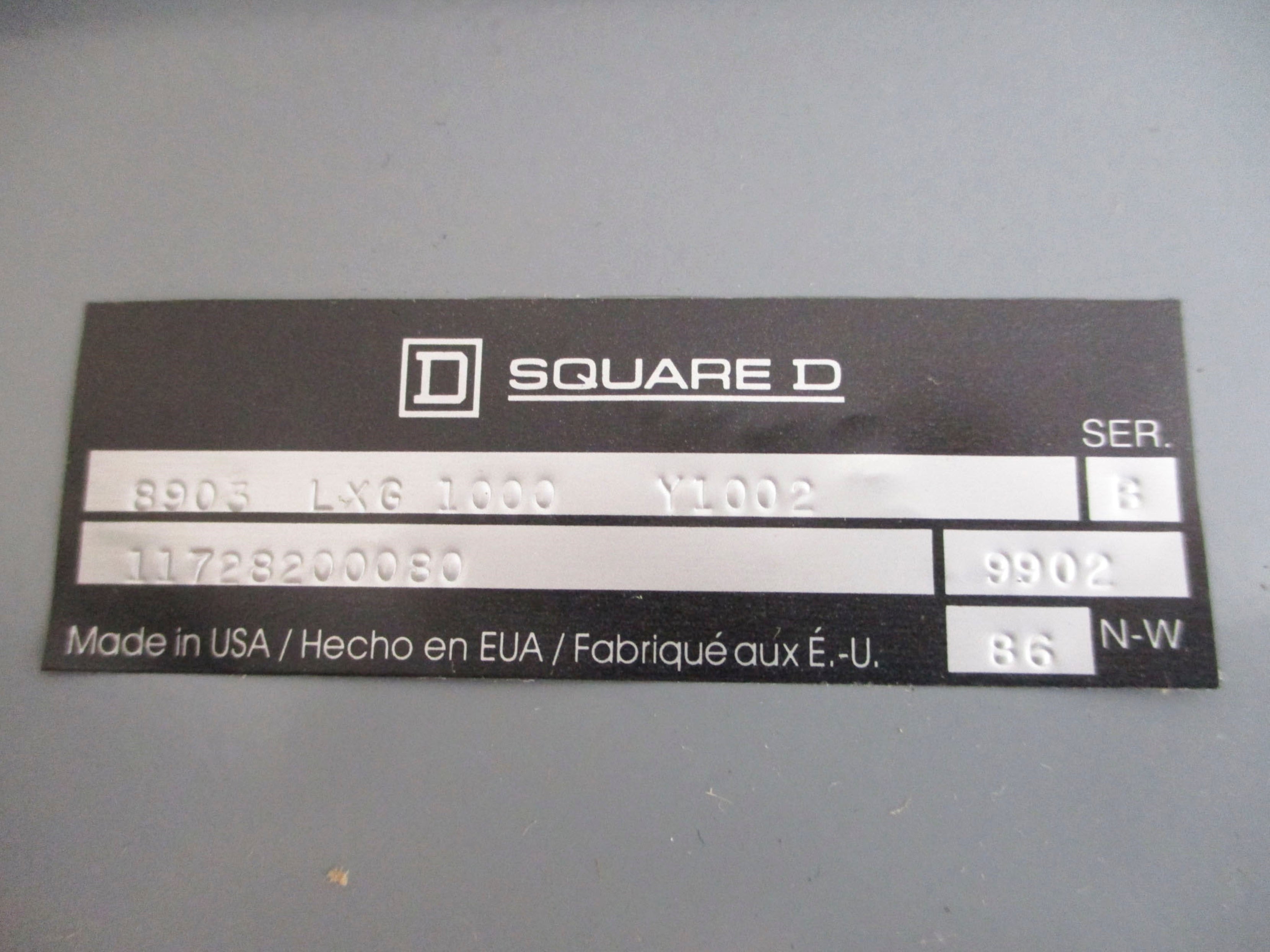 SQUARE D 8903LXG1000V06 480VAC NSMP