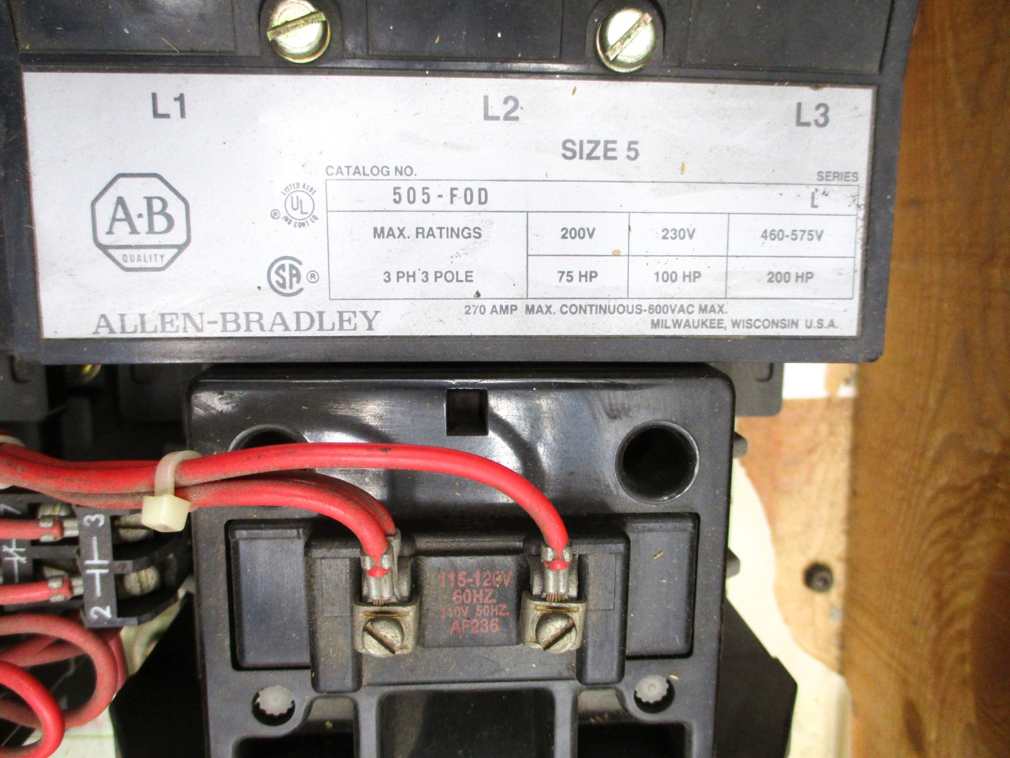 ALLEN BRADLEY 505-FOD SER.L NSMP