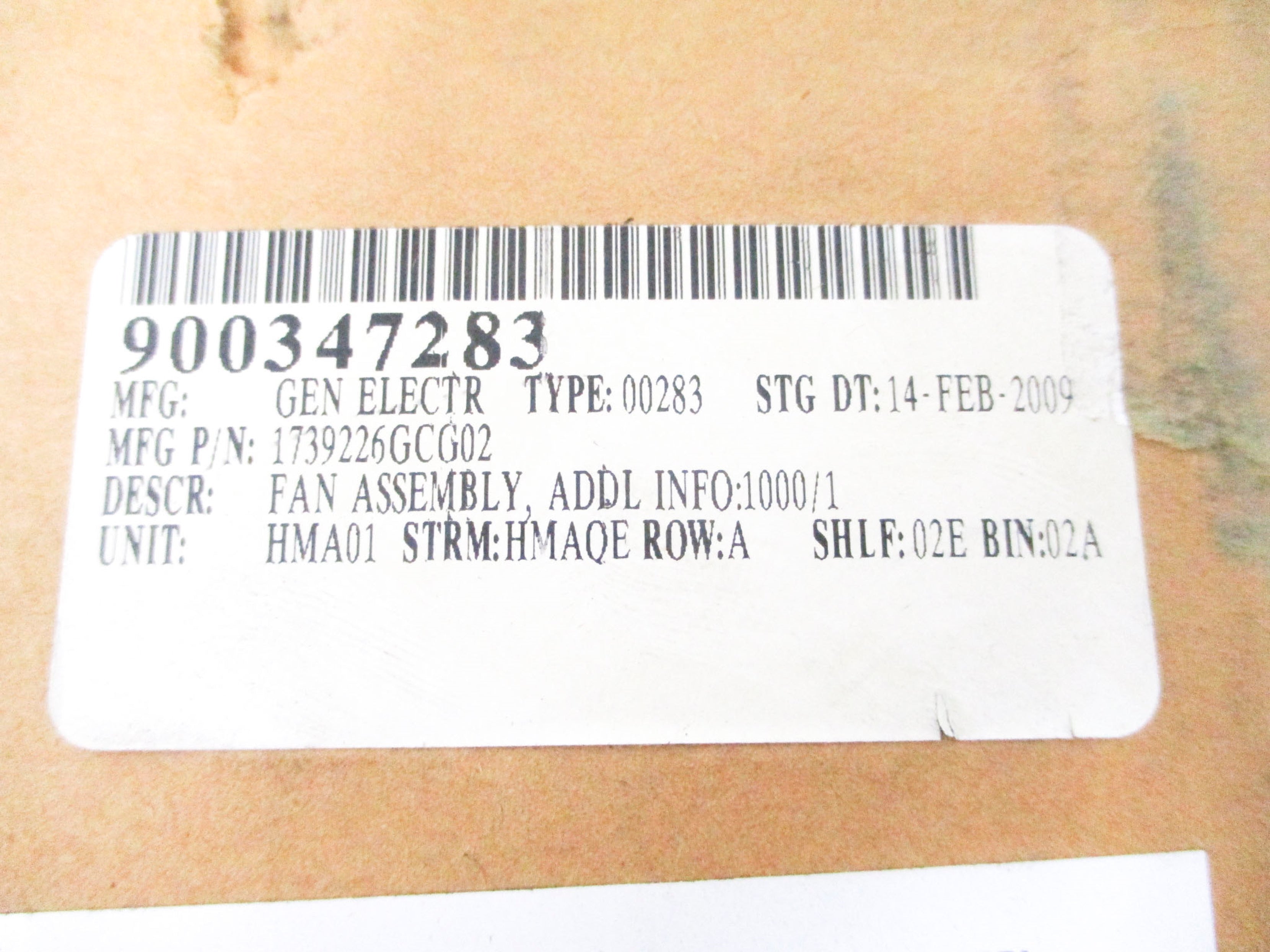 FAN EG6W-048-180-01 1739226GCG02 NSMP