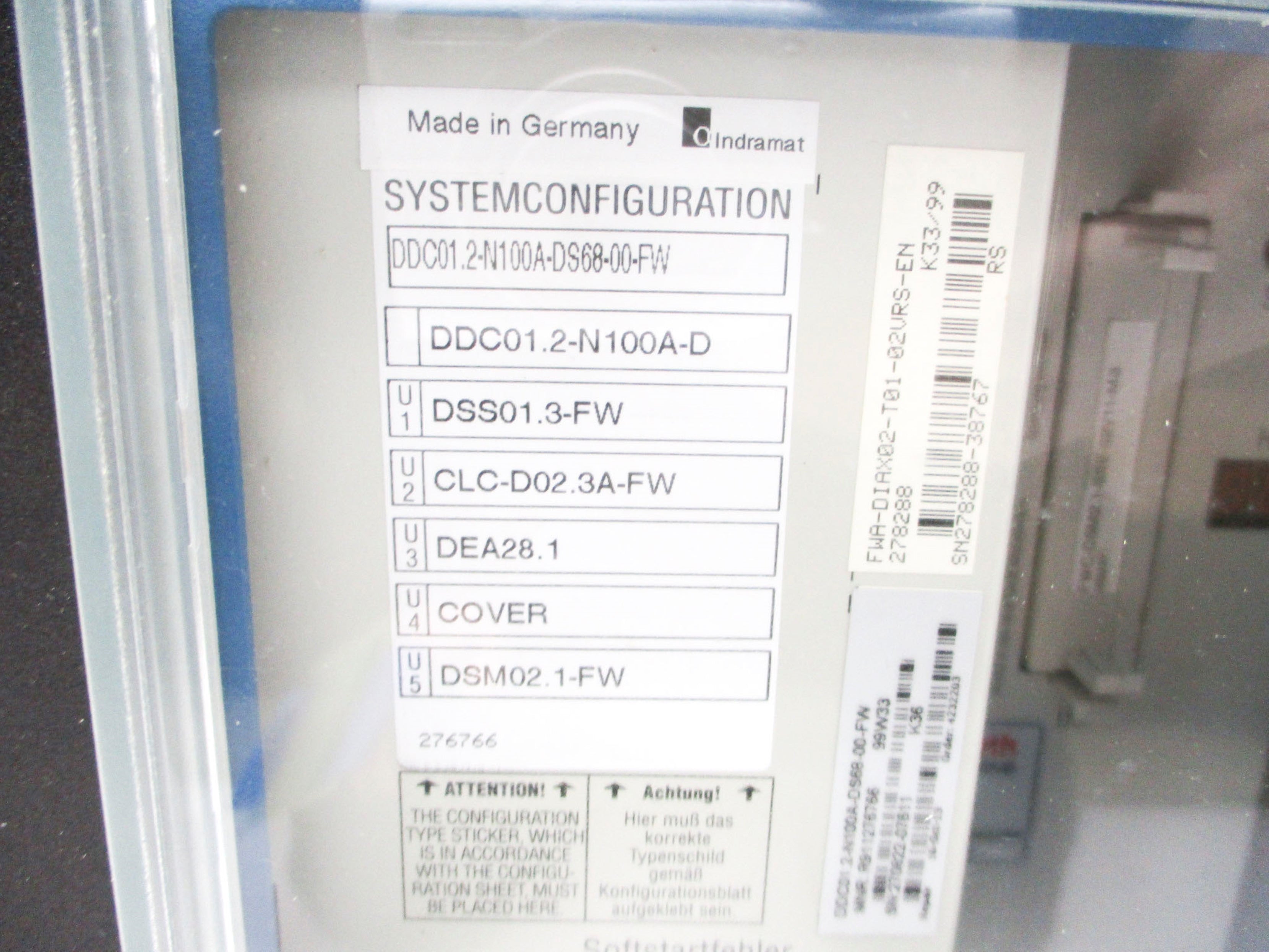 INDRAMAT DDC01.2-N100A-DS68-00-FW R911276766 REMAN