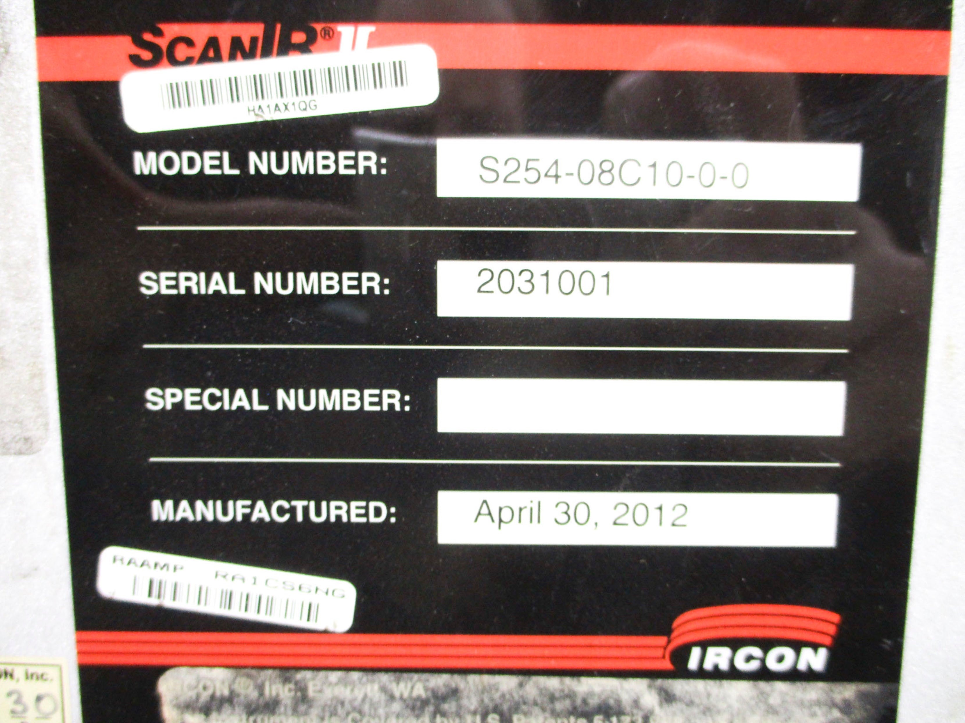 IRCON SCANIR II S254-08C10-0-0 REMAN