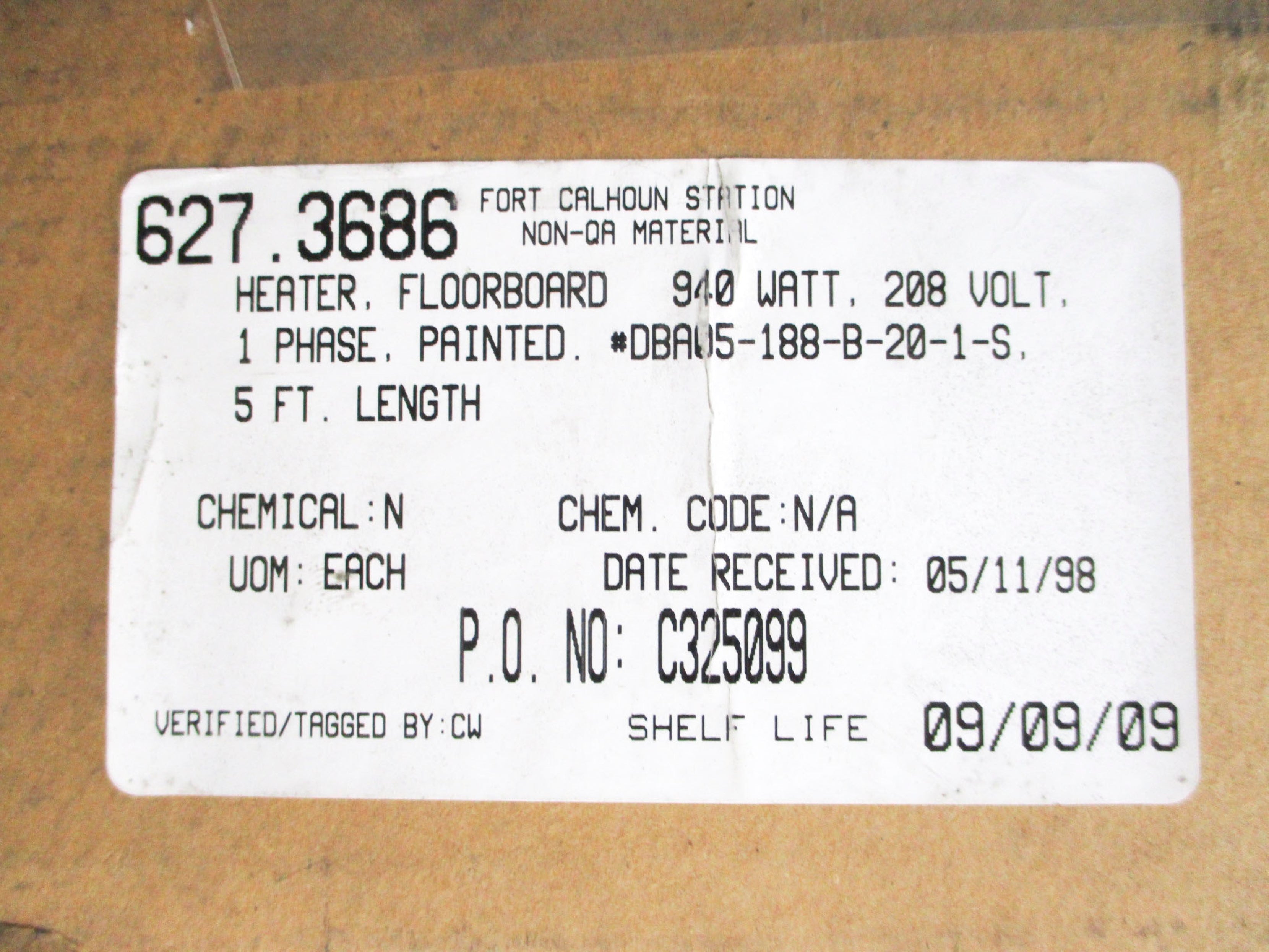 MARLEY ELECTRIC HEATING DBA05188B201S ALC03-A-MO-4700 NSMP