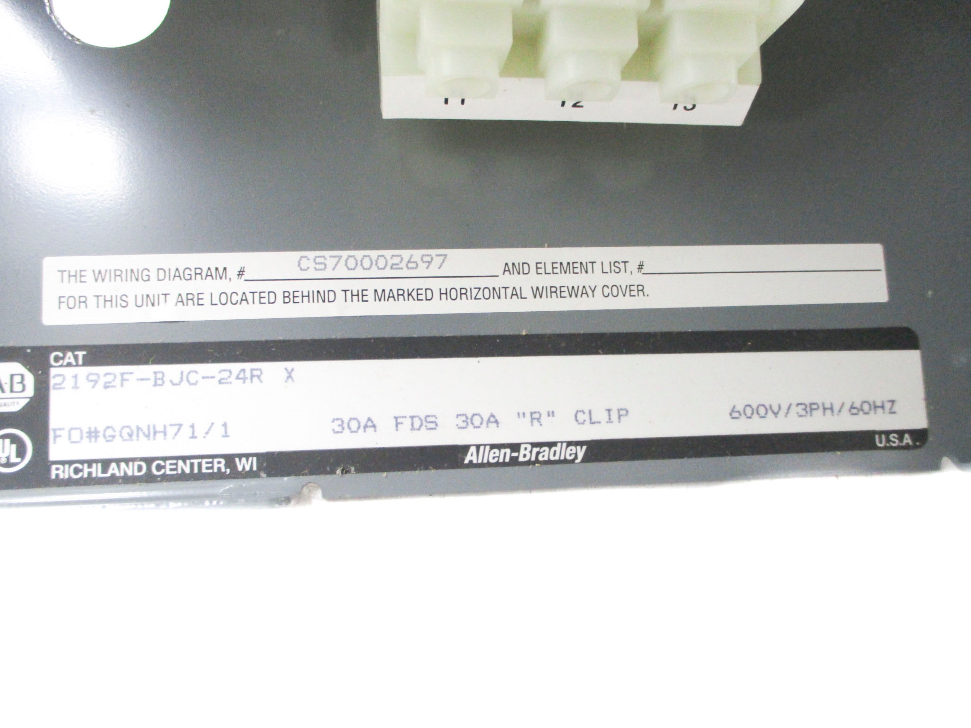 ALLEN BRADLEY 2192F-BJC-24R NSMP