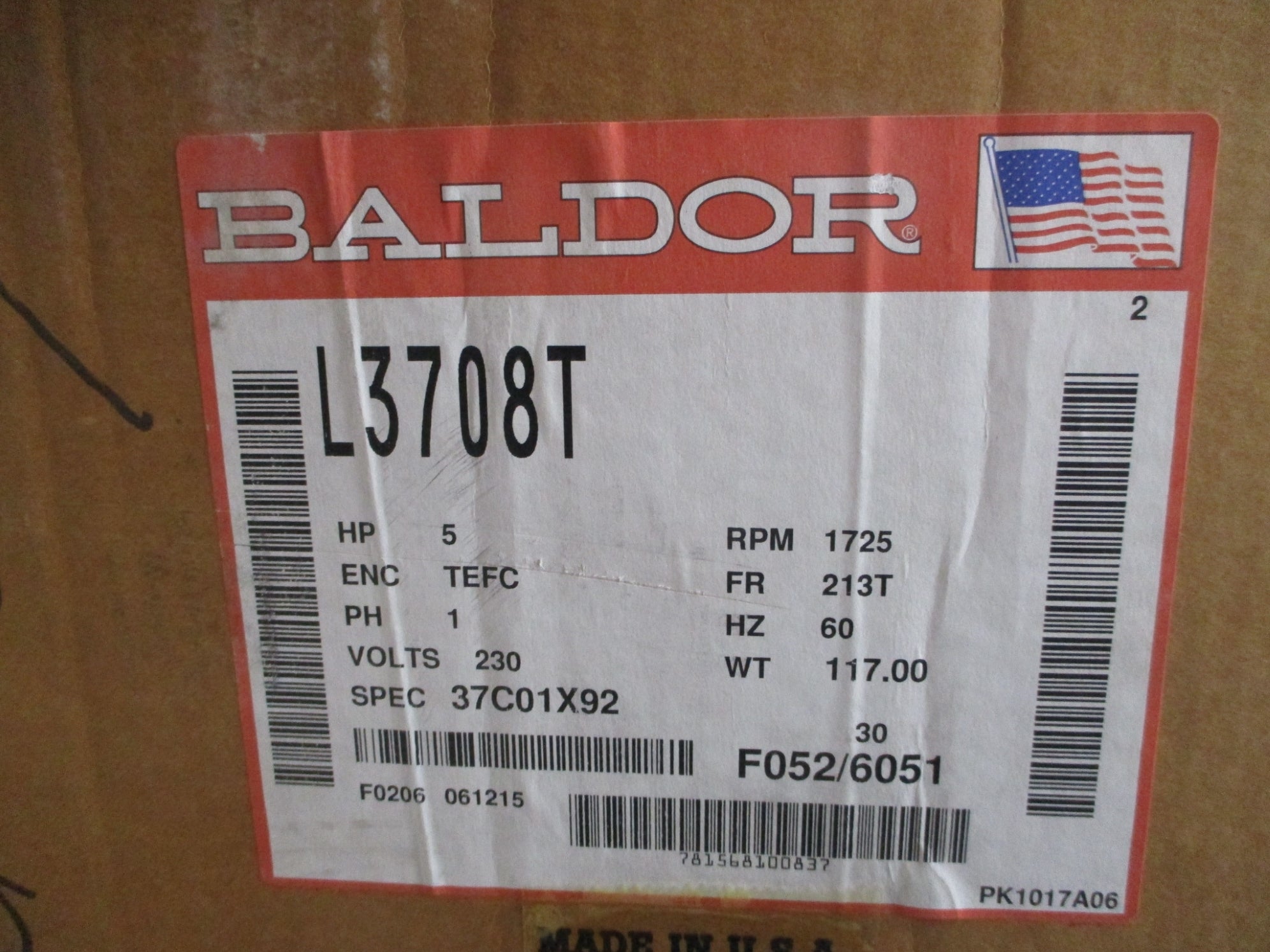 BALDOR L3708T NSMP
