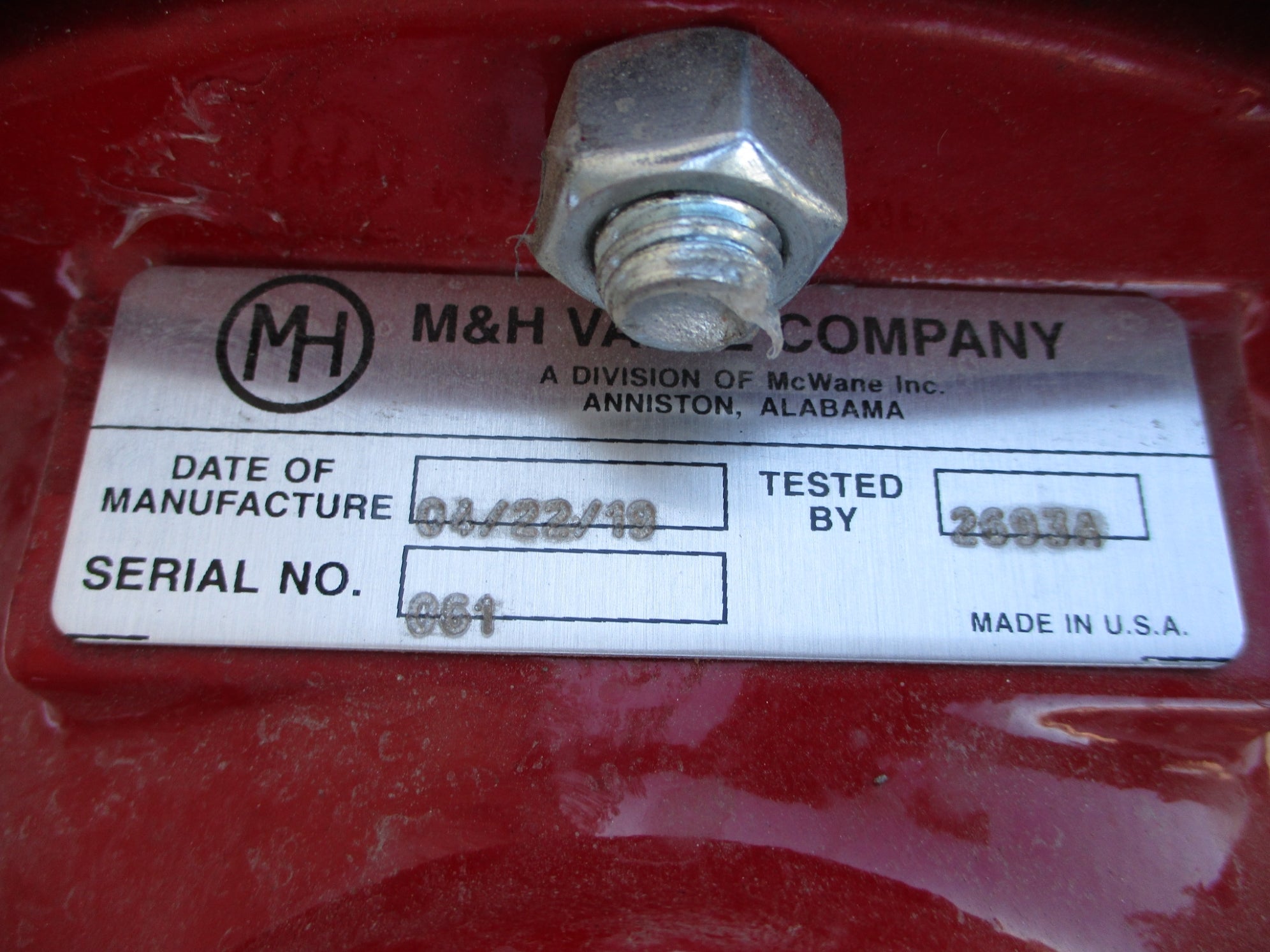 M&H VALVE 6129 6" MJ 5.25" NSNP