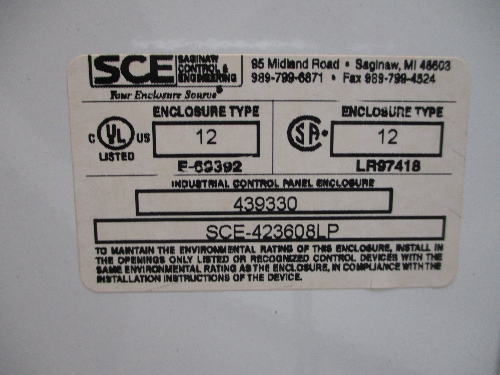 SCE SCE-423608-LP (AS PICTURED) NSNP