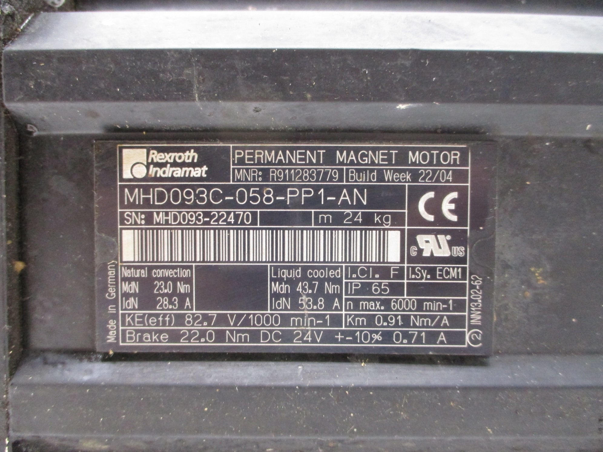 INDRAMAT MHD093C-058-PP1-AN UNMP