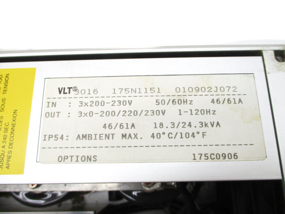 DANFOSS VLT3016 175N1151 UNMP