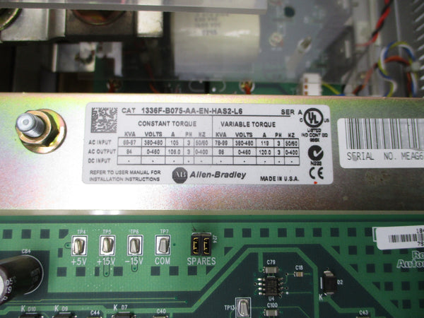 ALLEN BRADLEY 1336F-B075-AA-EN-HAS2-L6 REMAN