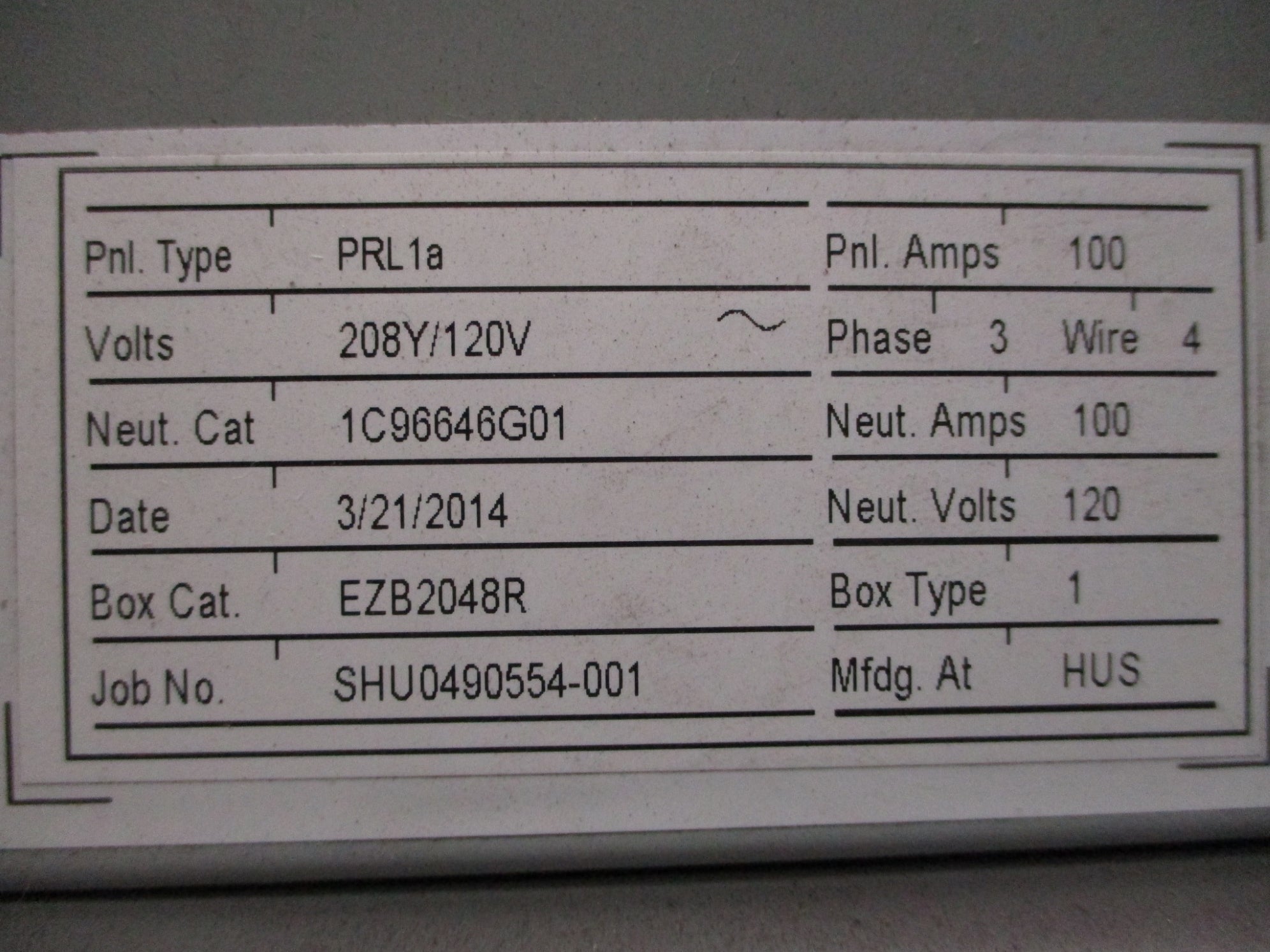 EATON 1C96646G01 JEZB2048R W/PRL1A NSNP