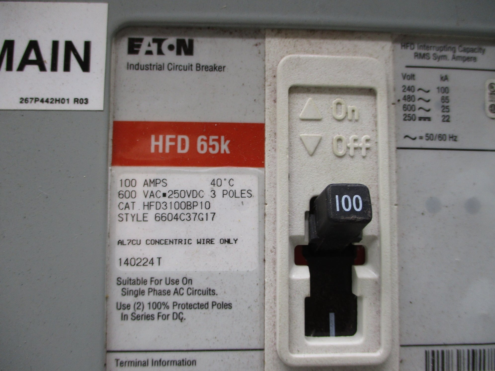 EATON 1C96646G01 JEZB2048R W/PRL1A NSNP