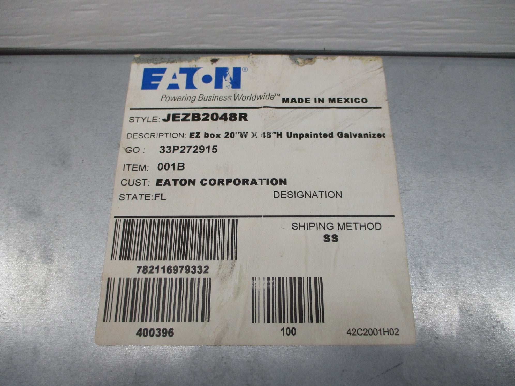 EATON 1C96646G01 JEZB2048R W/PRL1A NSNP