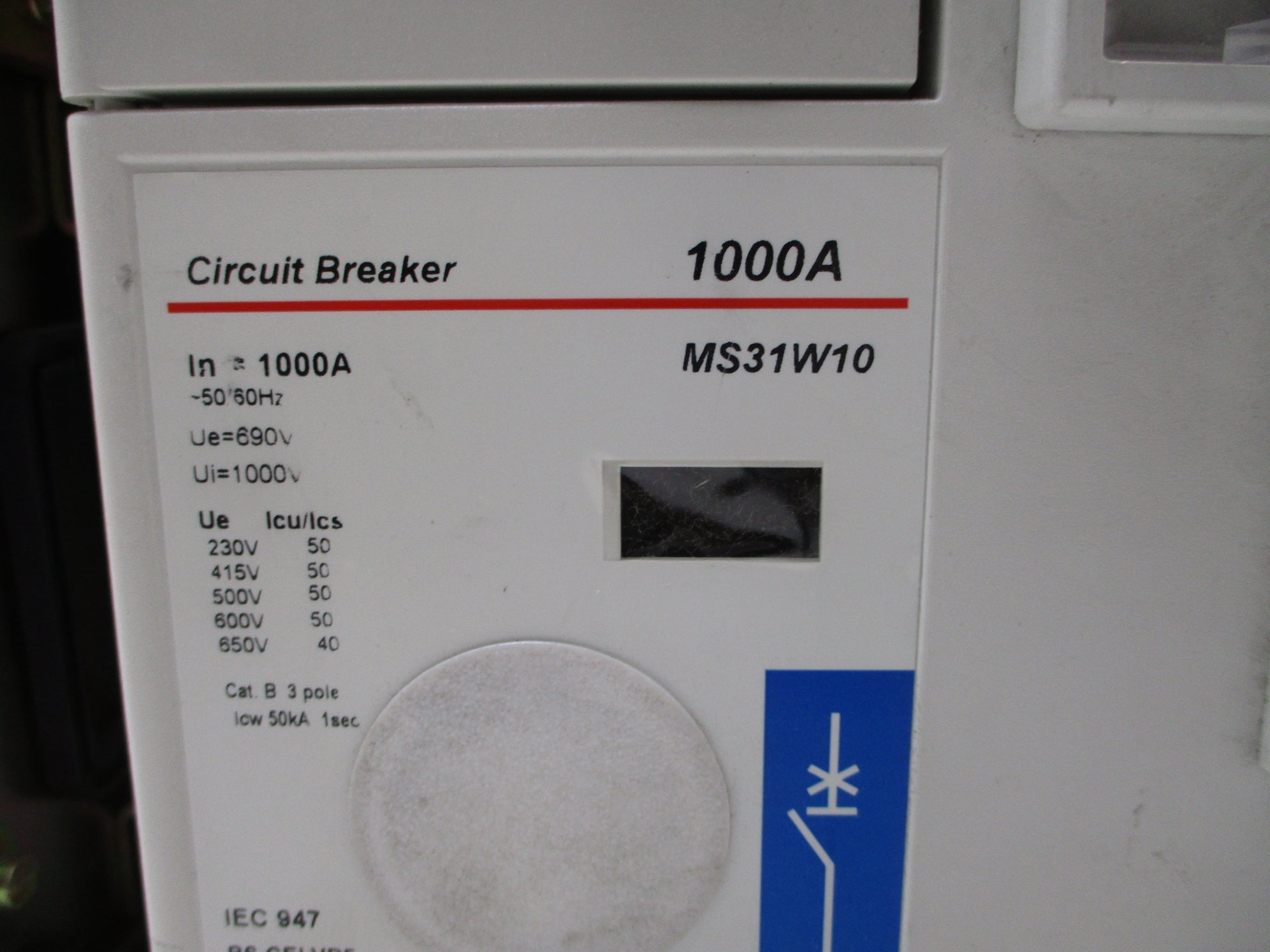 GENERAL ELECTRIC MS31W10 600vac 1000A NSNP