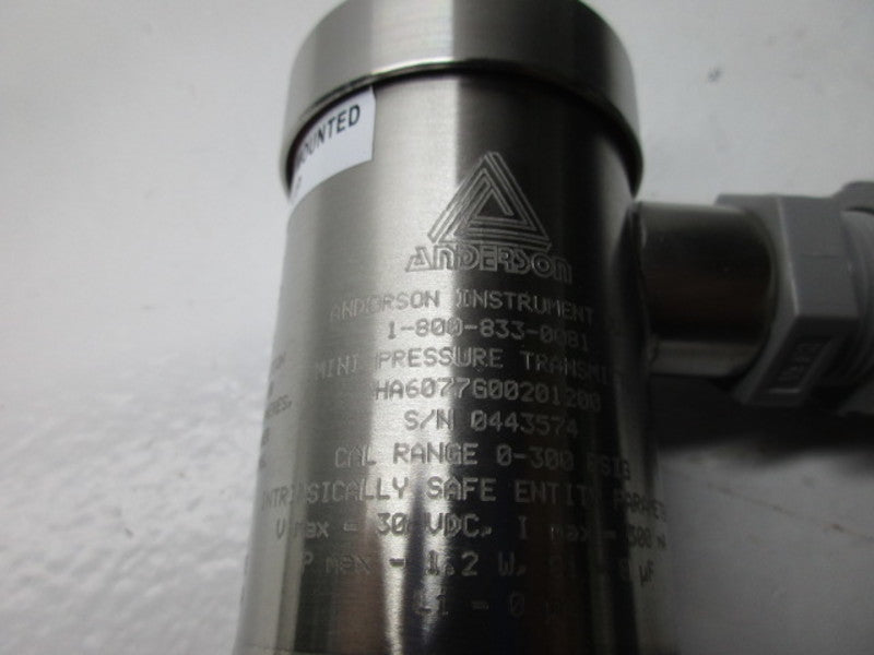 ANDERSON HA6077600201200 MINIATURE PRESSURE TRANSMITTER  NSMP