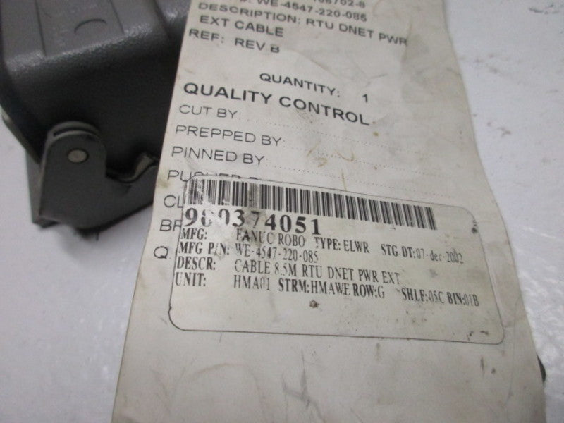 FANUC WE-4547-220-085 CABLE ASSEMBLY  UNMP