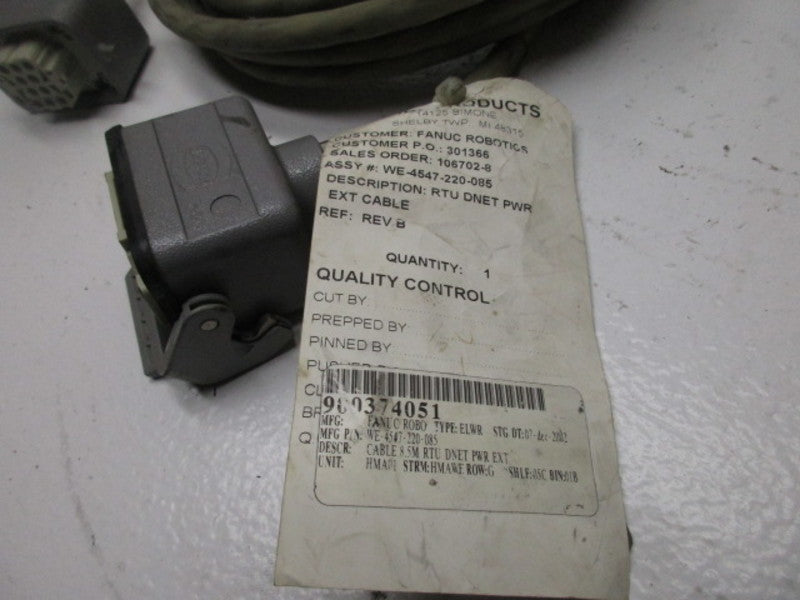 FANUC WE-4547-220-085 CABLE ASSEMBLY  UNMP