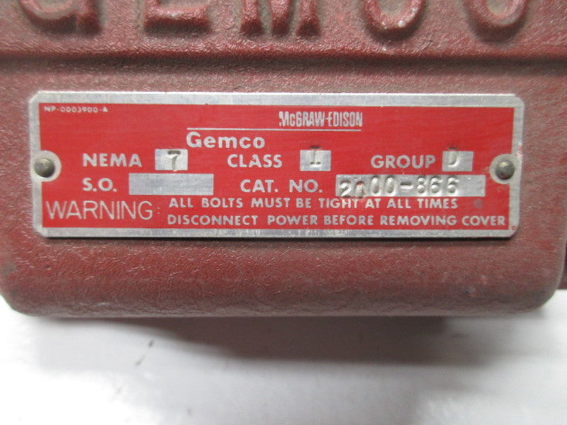 GEMCO 2000-866 ROTARY LIMIT SWITCH  NSNP