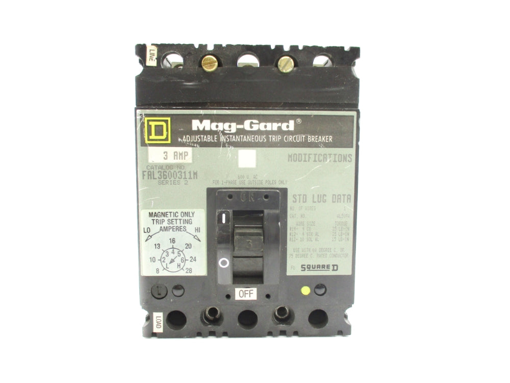 SQUARE D FAL3600311M SER. 2 600VAC 3A UNMP