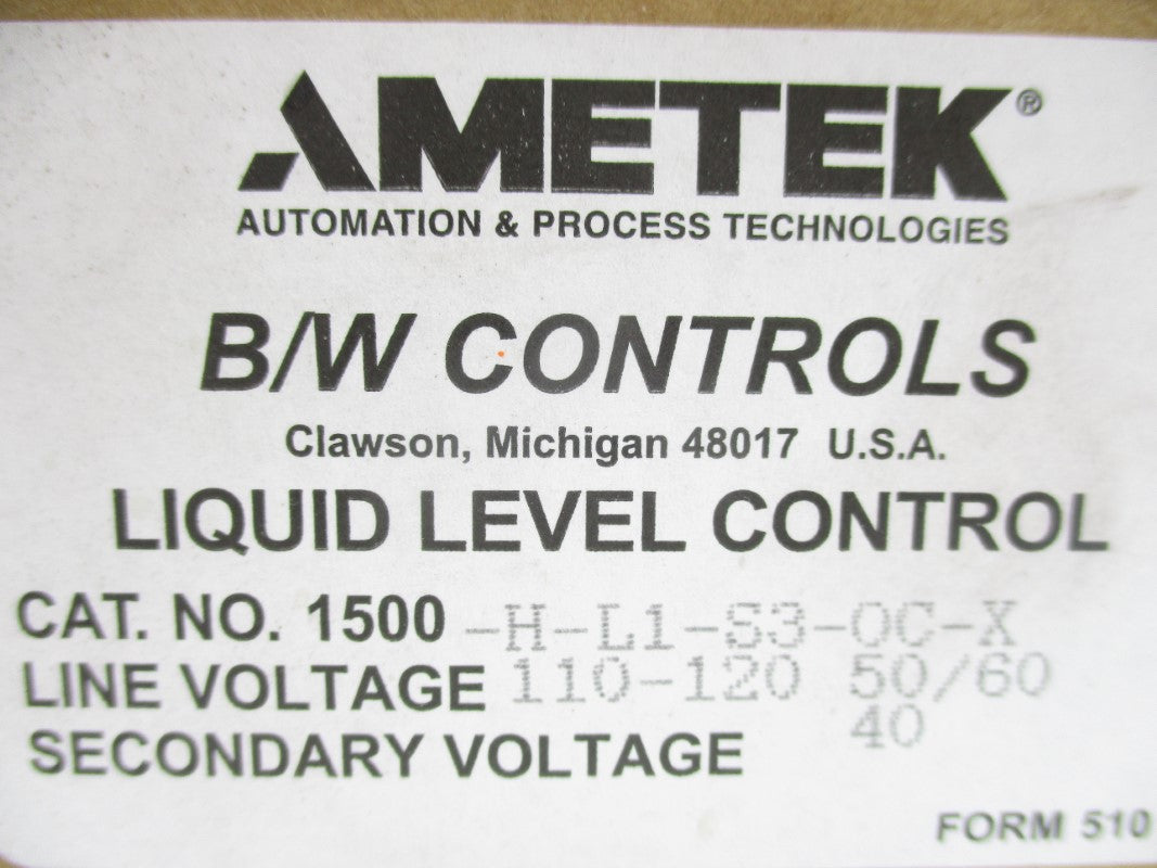 AMETEK 1500-H-L1-S3-OC-X 110-120V NSMP
