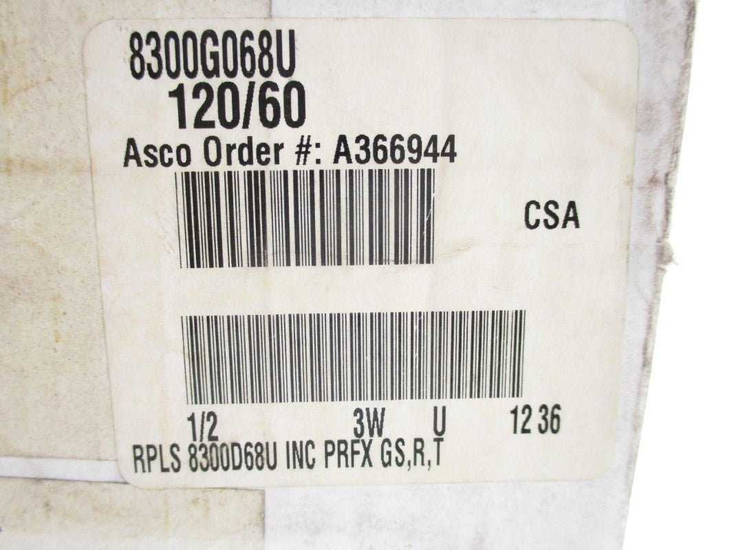 ASCO 8300G068U 120V NSFS