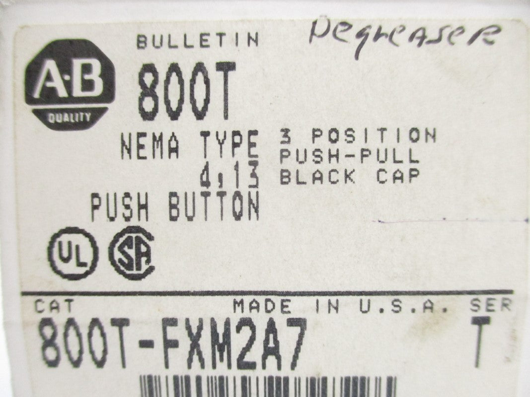 ALLEN BRADLEY 800T-FXM2A7 SER. T (GY/BL) NSMP