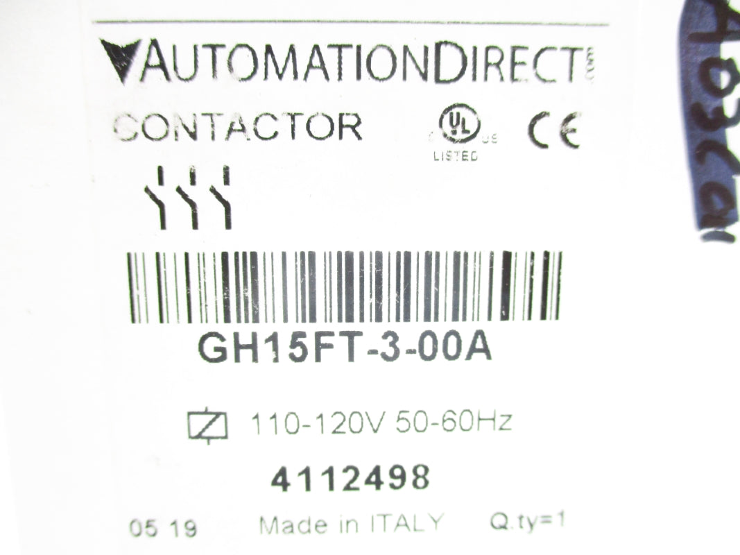 AUTOMATION DIRECT GH15FT-3-00A 110-120V NSFS