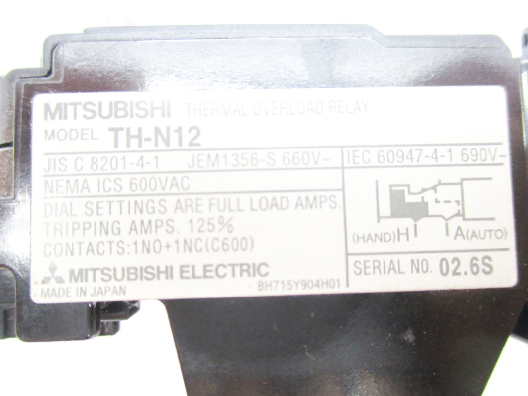 MITSUBISHI TH-N12 600VAC 1.7-2.5A NSNP