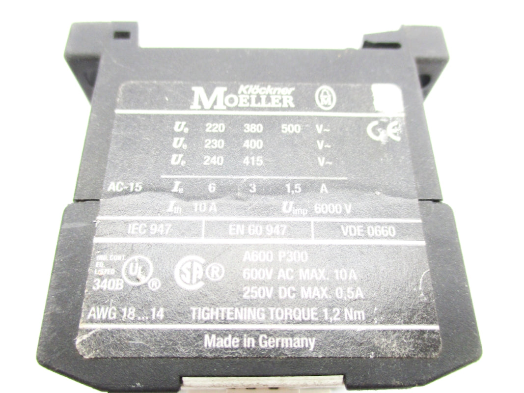 KLOCKNER MOELLER DILER-22 600VAC 10A UNMP