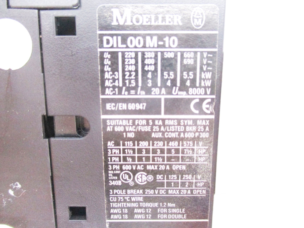 KLOCKNER MOELLER DIL00M-10 230/240V NSNP