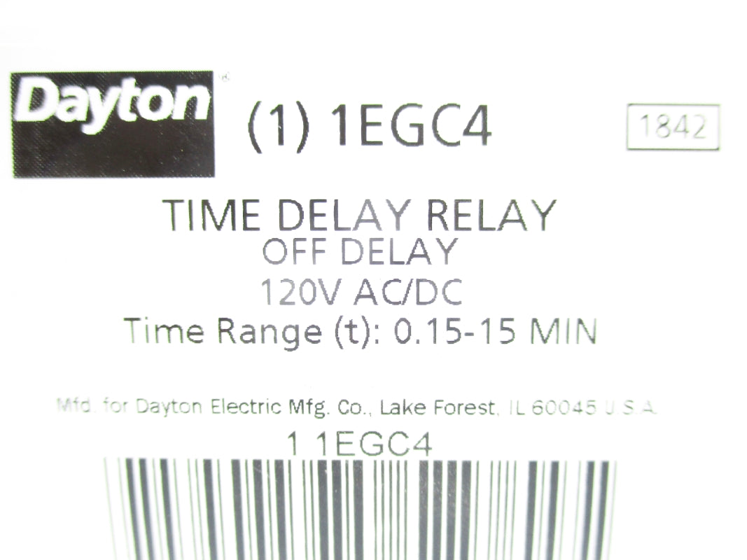 DAYTON 1EGC4 120VAC/DC 0.15-15M 10A NSMP