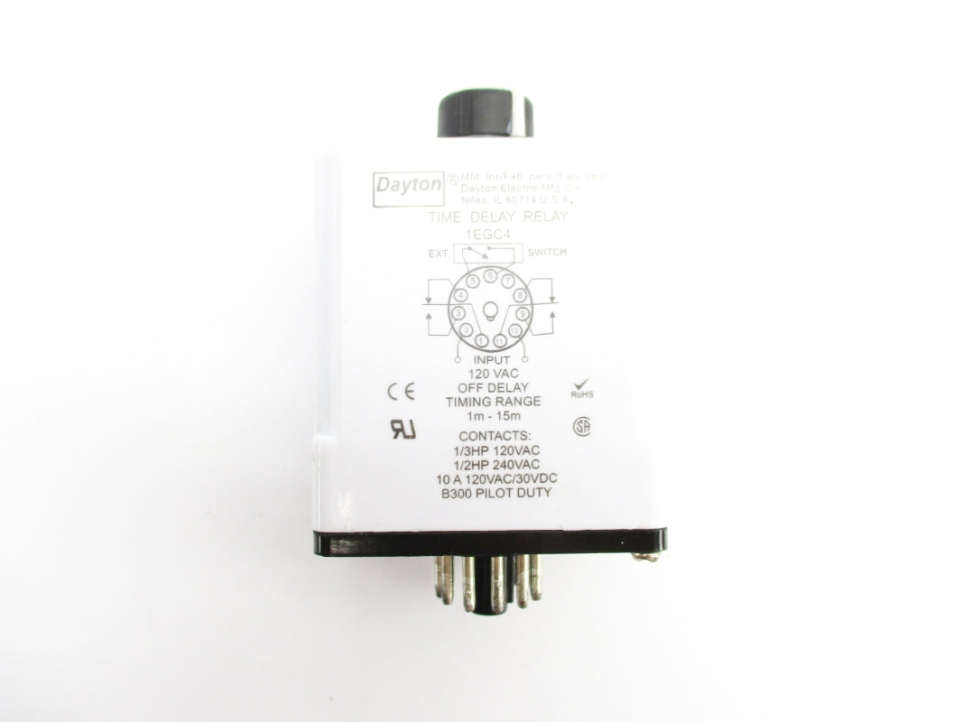 DAYTON 1EGC4 120VAC 1-15M 120VAC 10A UNMP