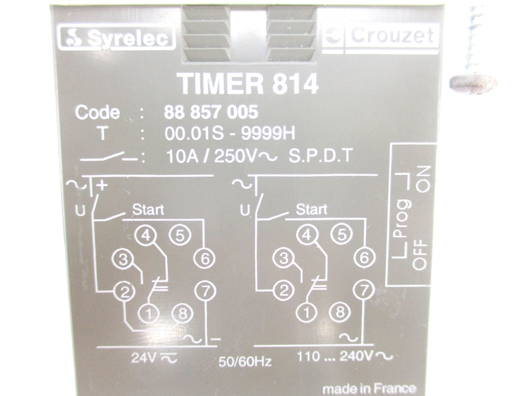 CROUZET 814-88-857-005 110/240V 10A 00.01S-9999H NSNP