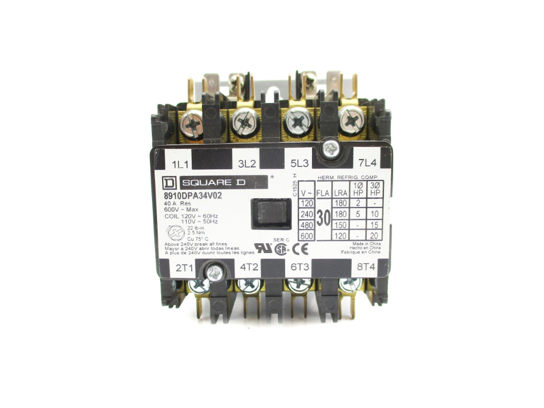SQUARE D 8910DPA34V02 SER. C 110/120V NSNP