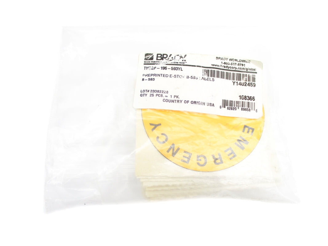 BRADY THTEP-196-593YL (PKG OF 25) NSMP