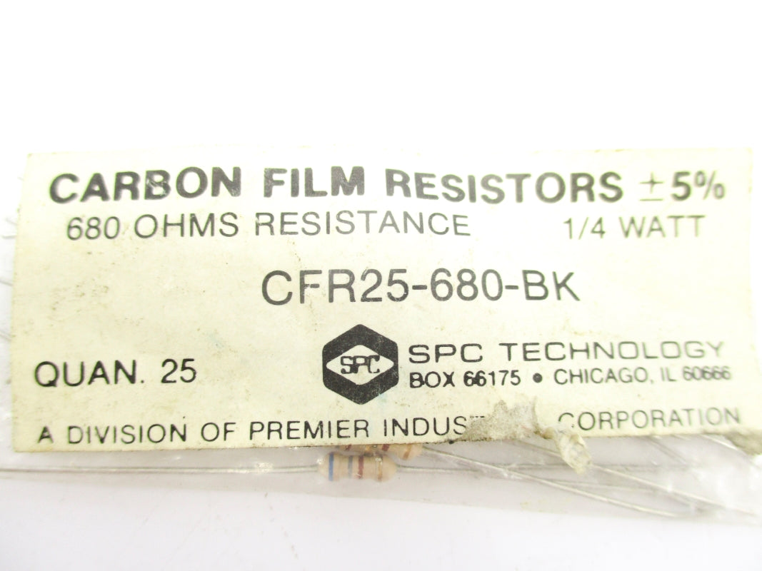 SPC TECHNOLOGY CFR25-680-BK (PKG OF 25) NSMP